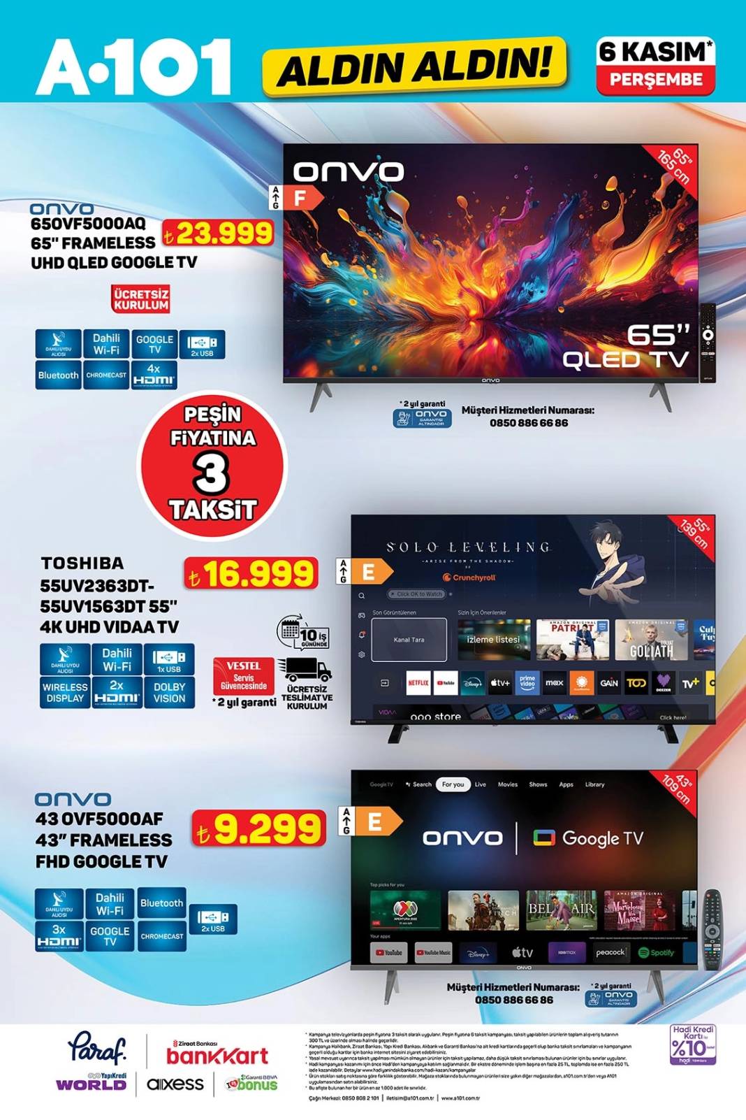 A101 6 Kasım aktüel kataloğu yayımlandı! TV’den motosiklete, halı yıkama makinesinden çay makinesine kadar indirim yağmuru! 2